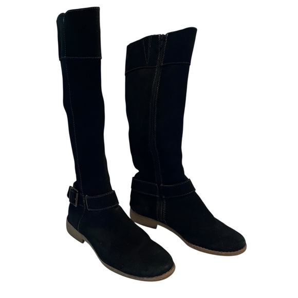 Land’s End Black Suede Chalet Tall with Buckle Boots Size 8B - Picture 3 of 7